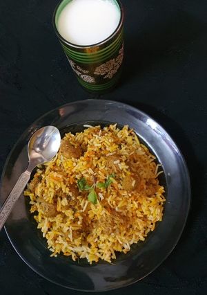A picture of Soyabean Dum Biryani.