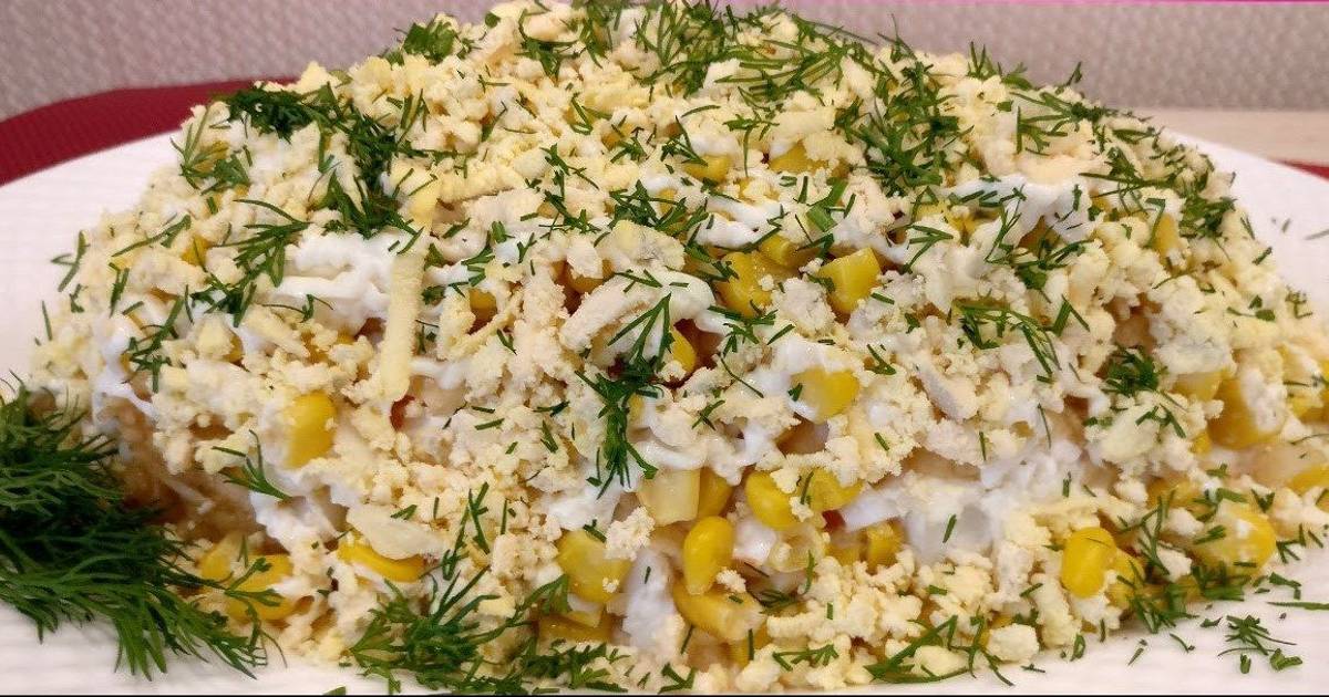 Салат из черной редьки с кукурузой