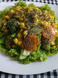 Hình của món Salad hạt chia.