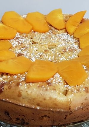 O poză a rețetei Prăjitură cu mascarpone și kaki.