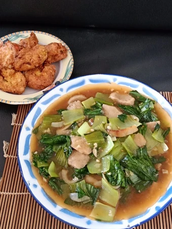 Cara Gampang Menyiapkan Resep Pokcoy baso tumis saus tiram yang Enak Banget