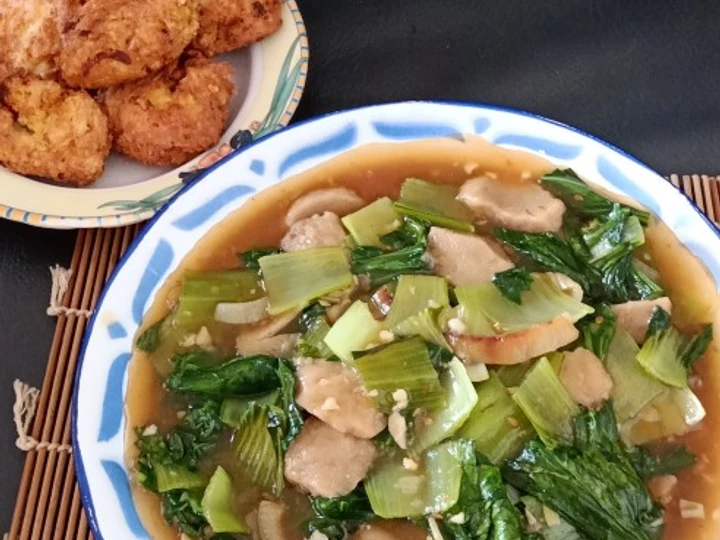 Cara Gampang Menyiapkan Resep Pokcoy baso tumis saus tiram yang Enak Banget