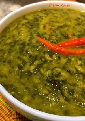 A picture of Moong Daal With Spinach or Palak – Healthy Lunch.