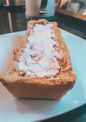 Una foto de Tarta de frutos rojos y queso🤩