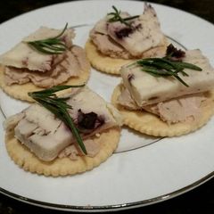 A picture of Brad's foie Gras hors d'oeuvres.