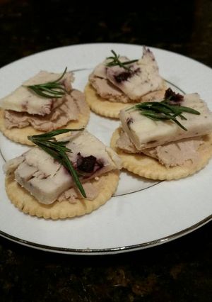 A picture of Brad's foie Gras hors d'oeuvres.