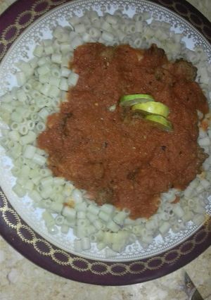 صورة لوصفة كبده بالمكرونه