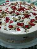 Torta sorvete de Bis branco com morango