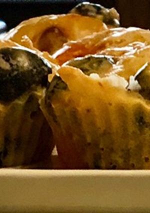 Une photo de Petits cakes salés olives noires et chorizo