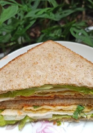 Foto resep Sandwich gandum simpel