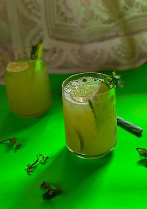 A picture of Cucumber-Mint Lemonade.