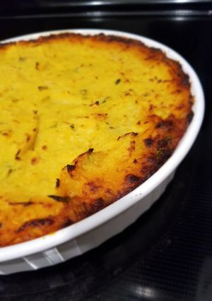 A picture of Delicata Squash Shepherds Pie.