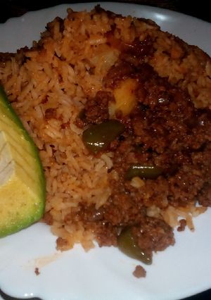 A picture of Fried rice with mince meat#rice recipe.