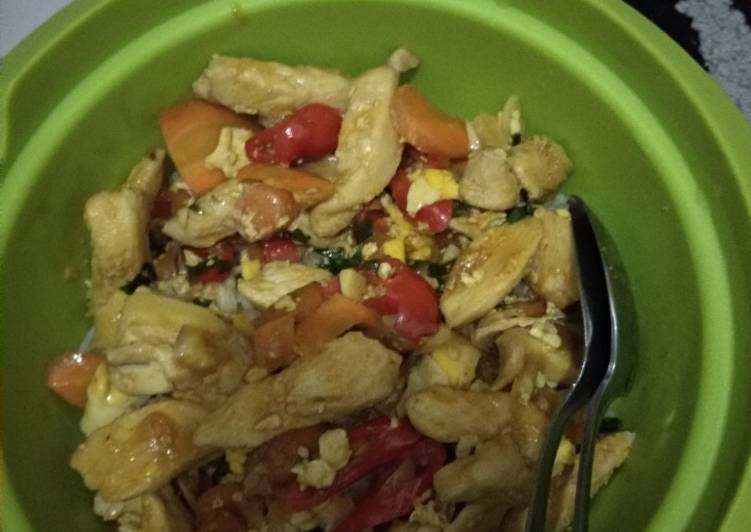 Langkah membuat Rice bowl Ayam Seledri nikmat