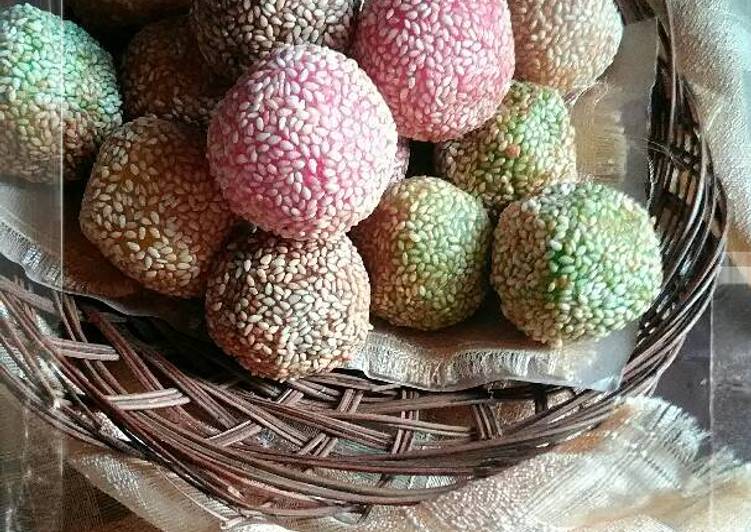 🍍Onde-onde rainbow apa adanya🍡takaran sendok