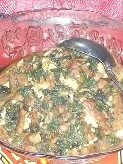 Foto resep Tumis daun singkong+tempe kering+ telur