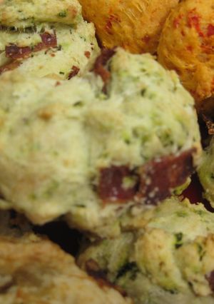 A picture of Bacon & Basil Hot Biscuit (Scone).