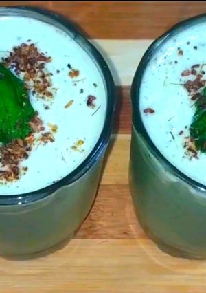 A picture of Masala chaas / masala lassi.
