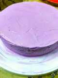 ফ্রুট কেক উইথ ব্লুবেরি আইসিং (fruit cake with blueberry icing)