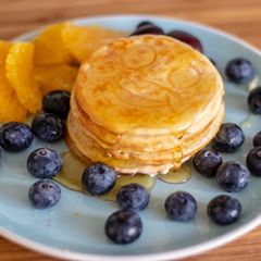 A picture of Emoji coconut Pancake.