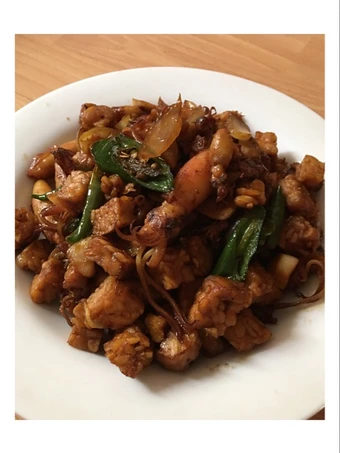 Cara Simple Membuat Resep  Tumis cumi asin tempe yang Enak Banget, Menggugah Selera