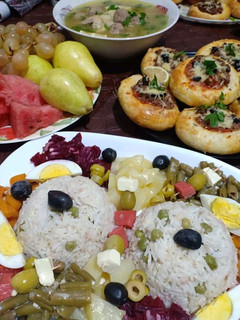 صورة لوصفة سلطة الأرز المشكلة