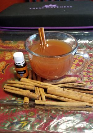 A picture of Hot spiced cider.