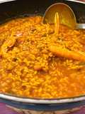 Arroz caldoso de cigalas y calamar 🦑