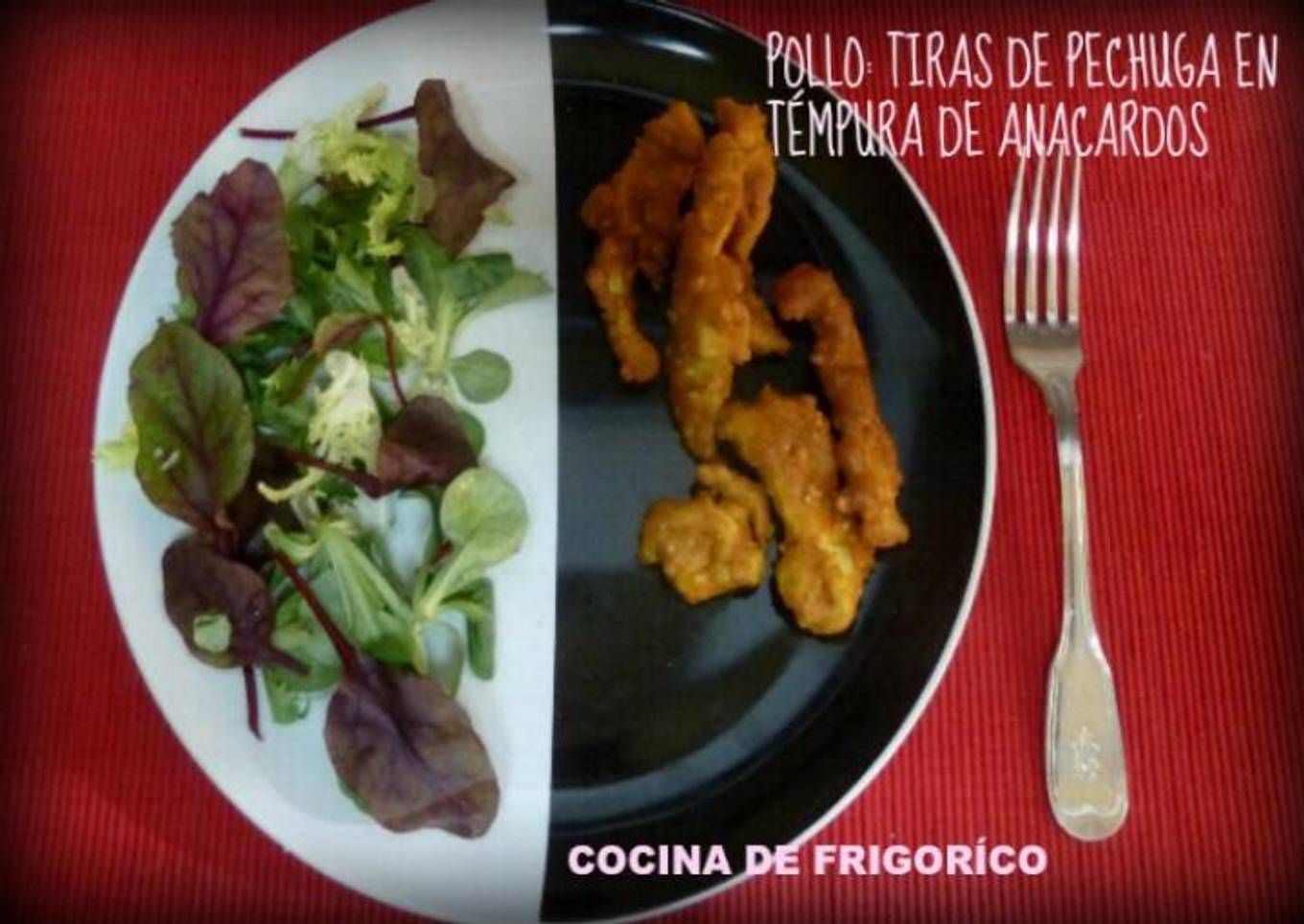 Pechuga de pollo en témpura de anacardos