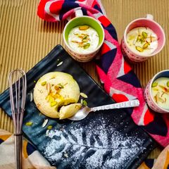 Bhapa Doi Steamed yoghurt pudding A picture of Bhapa Doi Steamed yoghurt pudding.