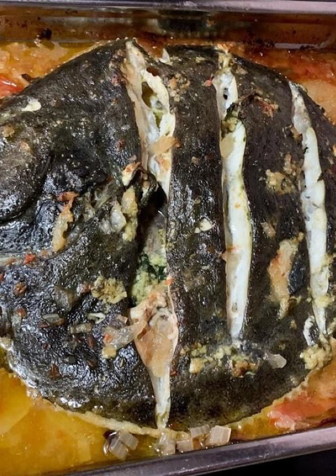 Una foto de Rodaballo al horno
