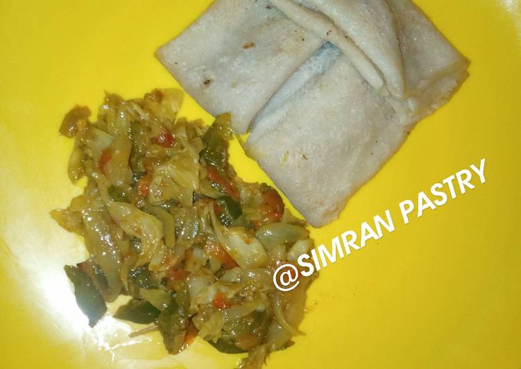 Recipe of Perfect Samosa skin n cabbage sauce