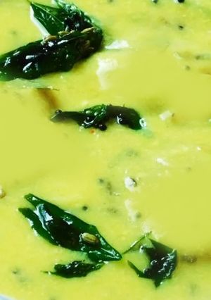 A picture of Mathanga (yellow pumpkin) Pachadi.
