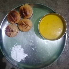 Rajasthani Dal Bati A picture of Rajasthani Dal Bati.