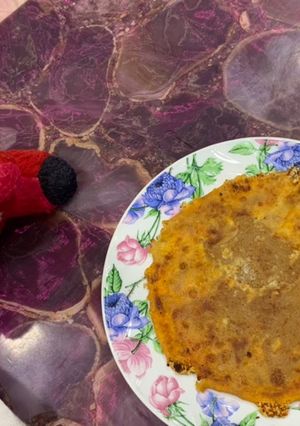 A picture of Achari Paneer paratha.