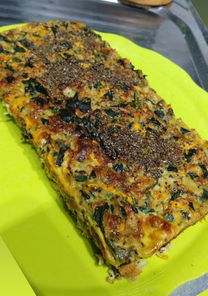 Una foto de Budín de acelga y avena (proteico)