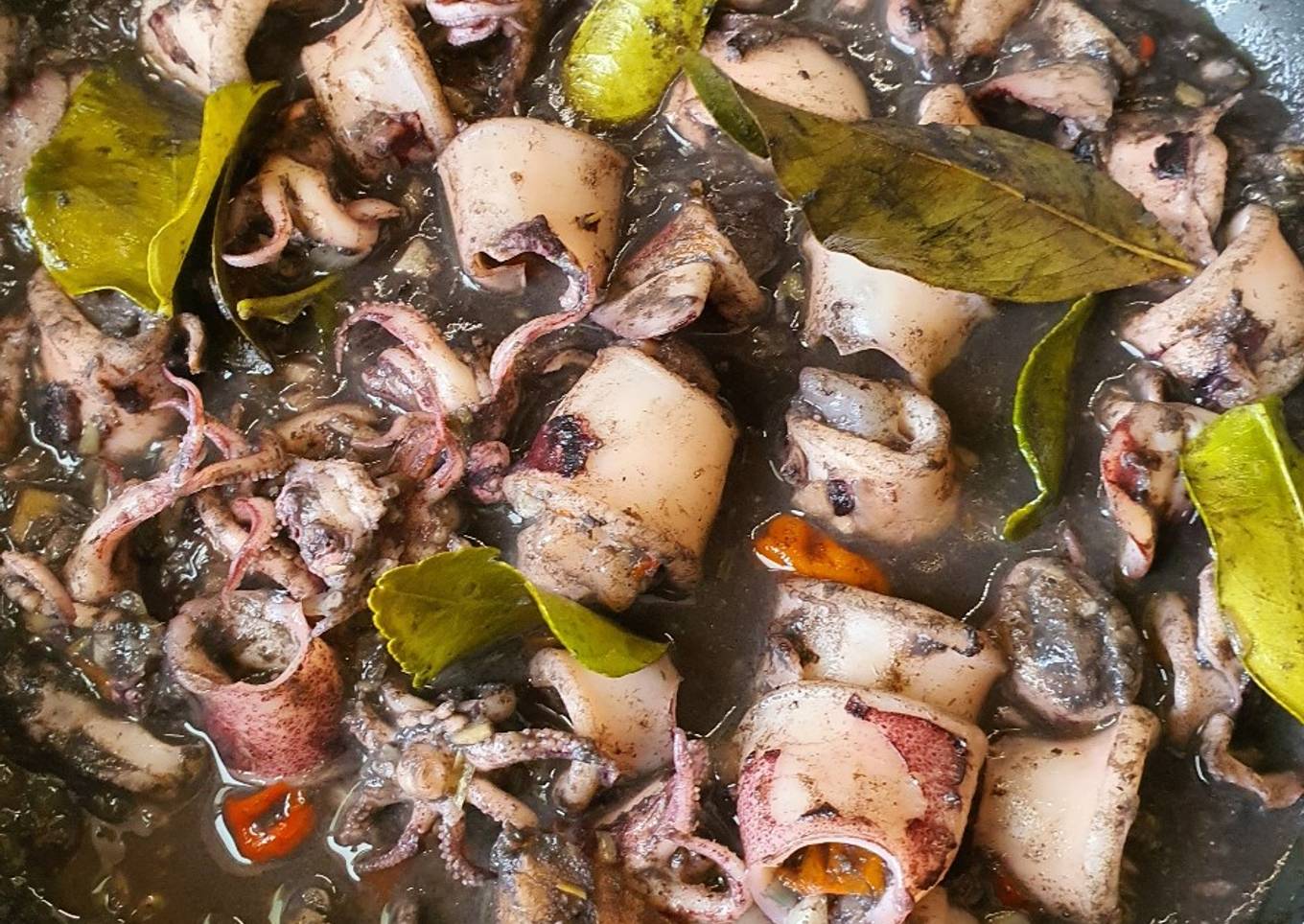 Cumi hitam pedas yang enak