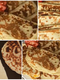 صورة لوصفة معجنات على المقلاه بحشوات مختلفه