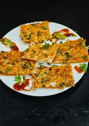 A picture of Egg Paratha.