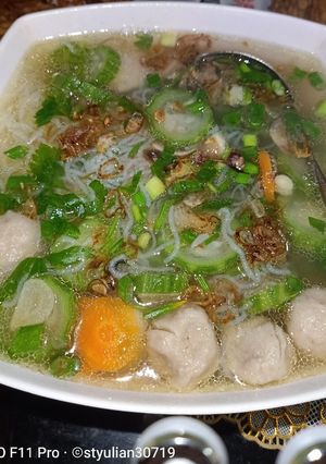 Foto resep 05.Sayur bening gambas/oyong,bakso, wortel