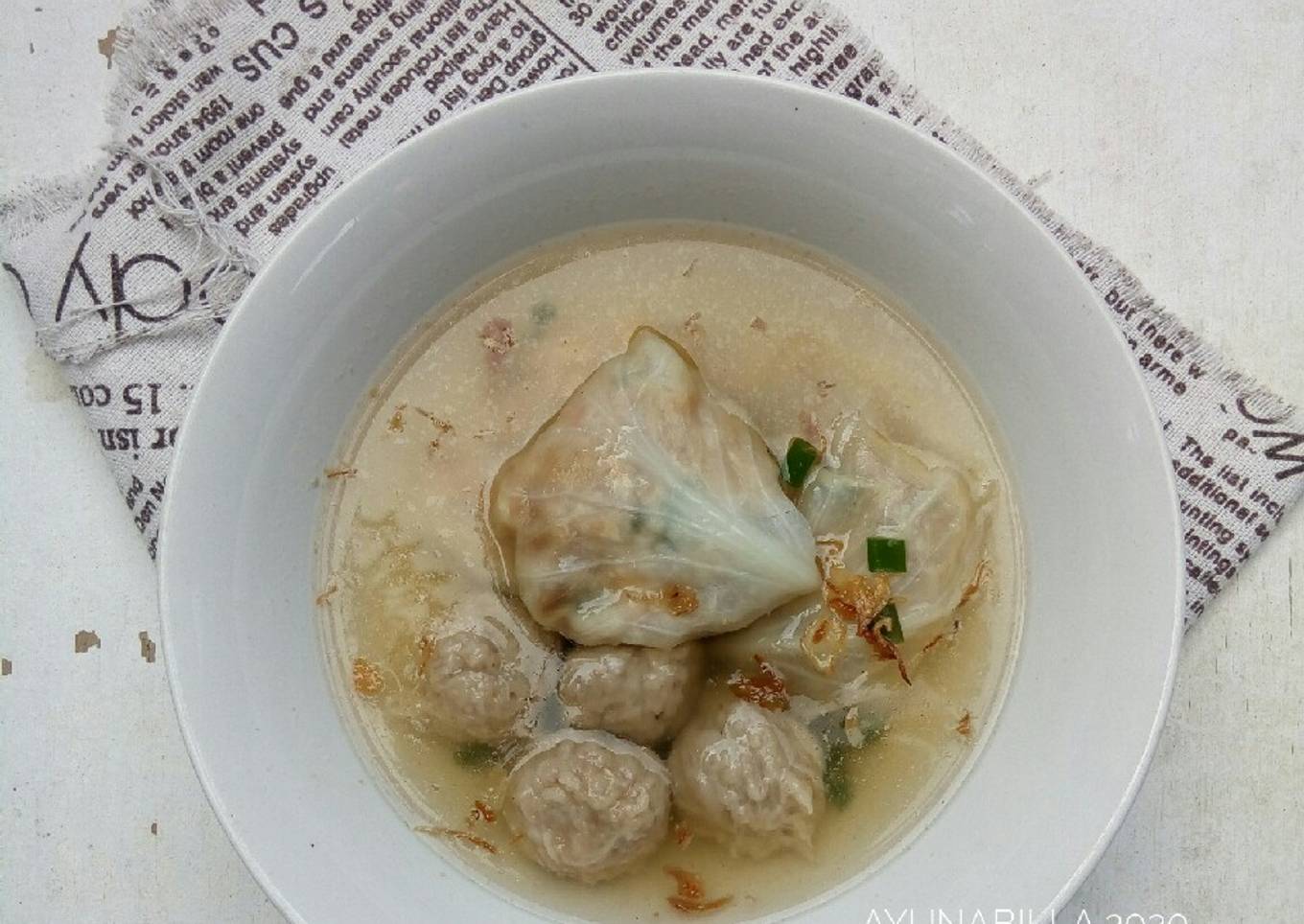 Siomay Kubis Kuah Bakso - resep kuliner nusantara