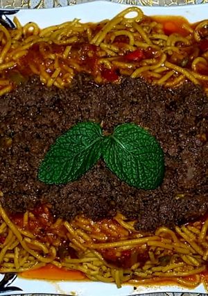 صورة لوصفة سباغيتي بدون سلق