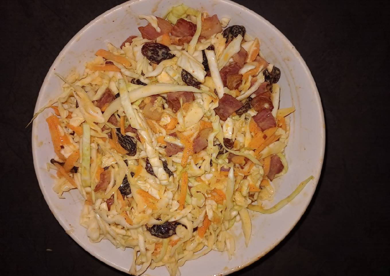 Bacon and Raisin Coleslaw