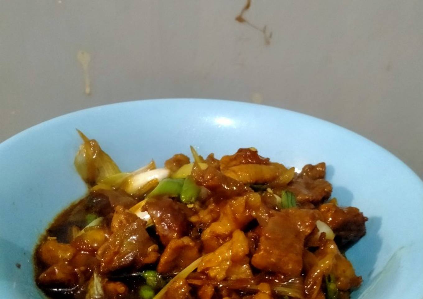 Tumis Sapi Kecap Pedas