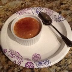 Vanilla bean creme brûlée A picture of Vanilla bean creme brûlée .