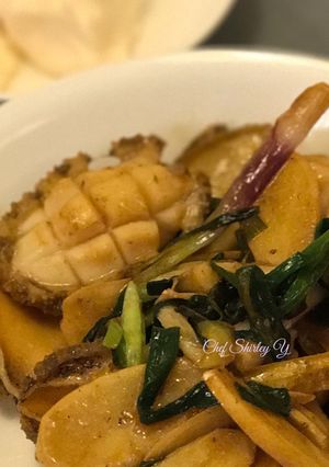 薑蔥嫩滑鮑魚 的食譜成品照片