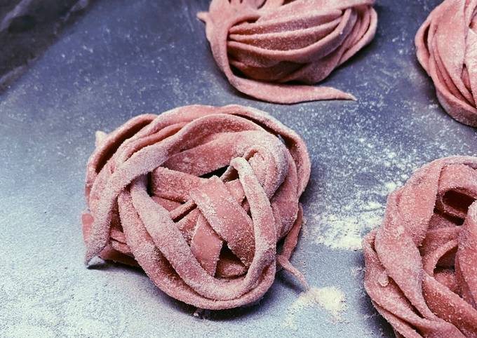 Recipe of Perfect Vegan Beetroot Pasta