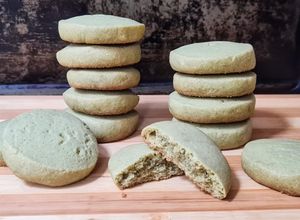 Una foto de Galletas fáciles de mantequilla de matcha 🍵 Galletitas japonesas de té matcha 🇯🇵