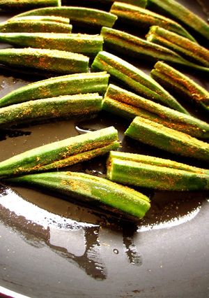 A picture of Stuffed Okra or Bharwa Bhindi - Step by Step Recipe.