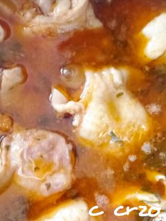 Una foto de Pollo guisado con calabaza